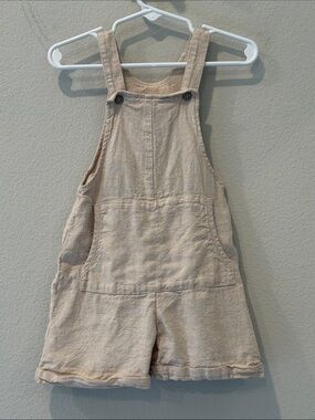 Rylee + Cru Beige/Tan Kids Short Overalls‎